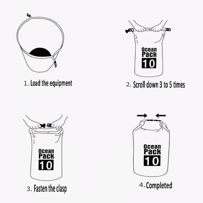 500D Waterproof Swimming Bag Dry Sack 5/10/15/20/30L Waterproof Floating Dry Gear Bags For Boating Fishing Rafting Swimming