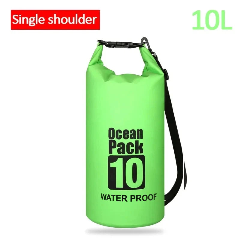 Dry PVC waterproof bags for men and women, 2L/5L/10L/20L/30L, outdoor swimming bucket bags, rafting bags