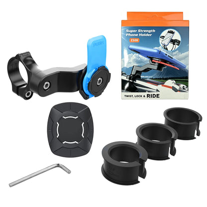 Motorcycle Handlebar Mount, Universal Bike Phone Holder, MTB Phone Holder, Detachable & Universal 360° Rotatable