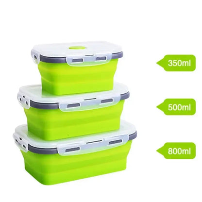 Collapsible Silicone Food Container Portable Bento Lunch Box Microware Home Kitchen Outdoor Food Storage Containers Box