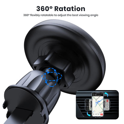 TOPK for Magsafe Car Phone Holder,Powerful Magnetism Premium Quality Single-Hand Operation Metal Hook Magnetic Car Phone Mount