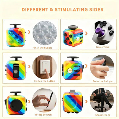 Fidget Cube Decompression toy 3.4cm Antistress Games Toys For Kids Adults Autism ADHD Antistress Anxiety Stress Relief Cu