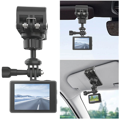 Car Sun Visor Action Camera Mount Bracket Car Sun Visor Holder 360 Rotation for DJI Osmo Pocket 3 Action 4 Insta360 Camera