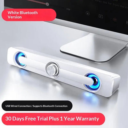 Bluetooth USB Wired Speakers Bar Stereo Speaker For Projector PC Laptop Phone