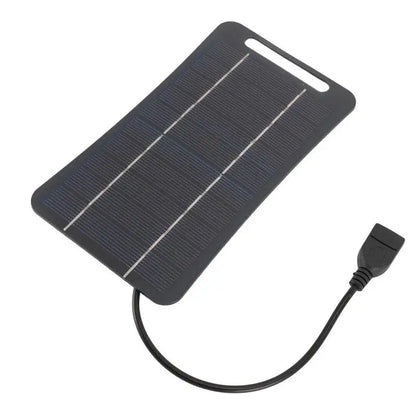 [New] 2W Solar Charger Portable W/USB-C Fast Charging For Phone Power Banks Camping Hiking Emergency Power Supply