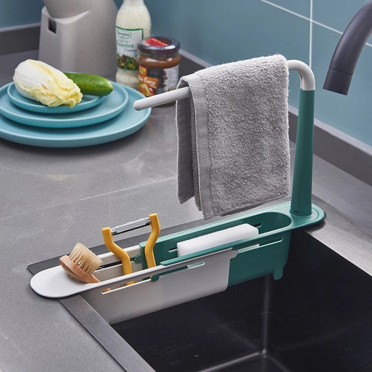 Telescopic Sink Rack – Adjustable Over-Sink Dish Drying Rack & Kitchen Organiser