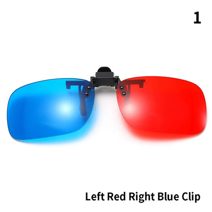 New Red Blue Green 3D Glasses Black Frame For Dimensional Anaglyph Movie TV Glasses For 3D Movies