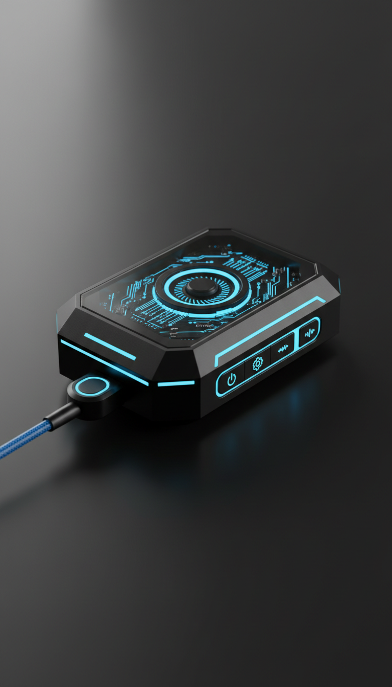 Electric Blue Tech Gadget
