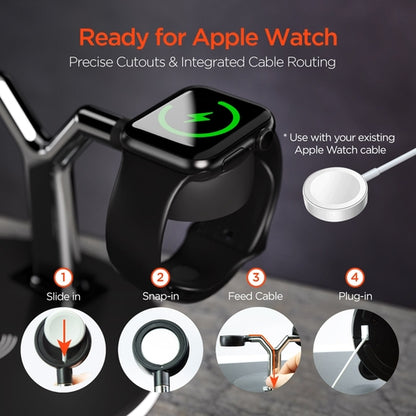 HyperGear MaxCharge 3-in-1 MagSafe Wireless Charging Stand – iPhone, Apple Watch & AirPods