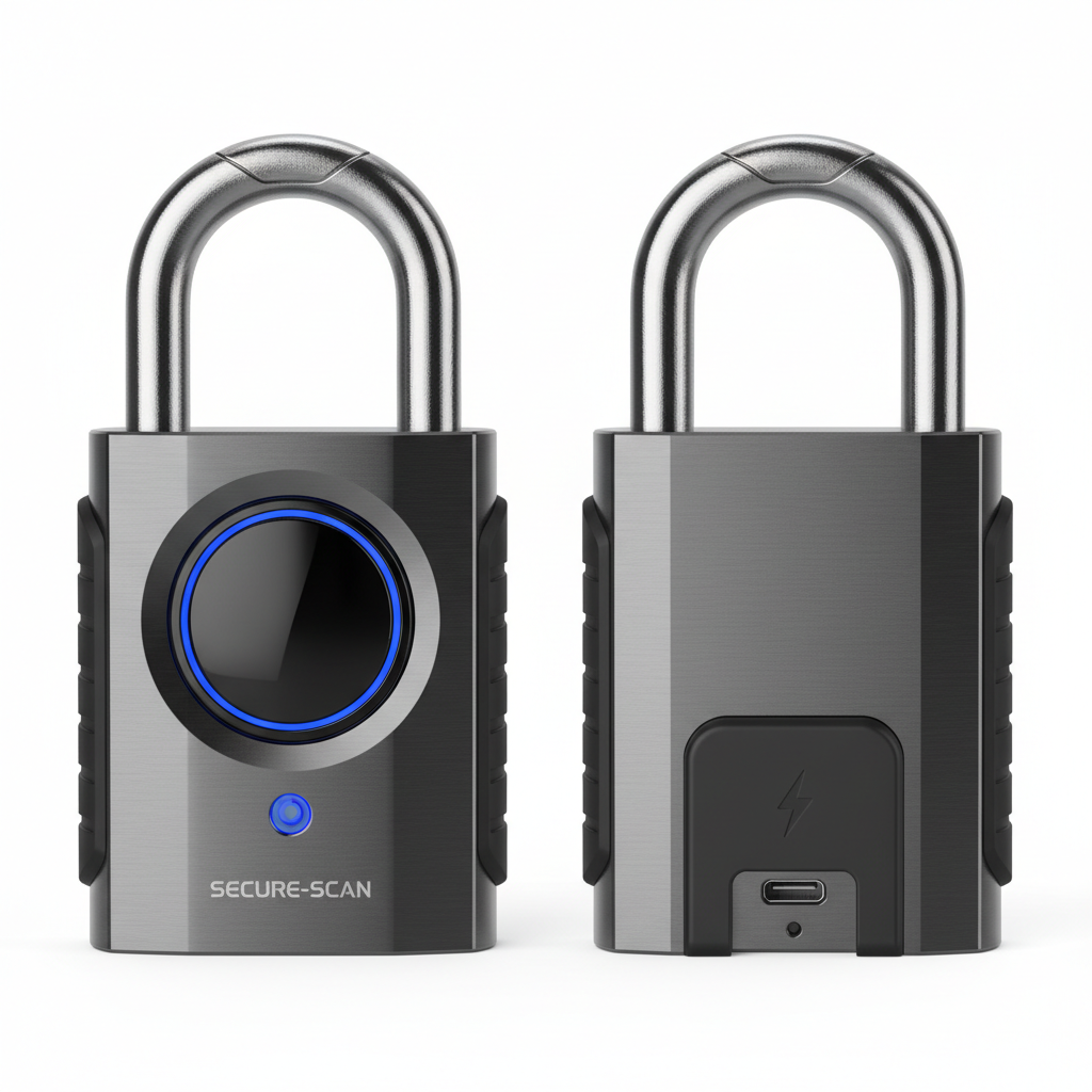 Fingerabdruckschloss – Intelligentes schlüsselloses Vorhängeschloss mit biometrischer Sicherheit
