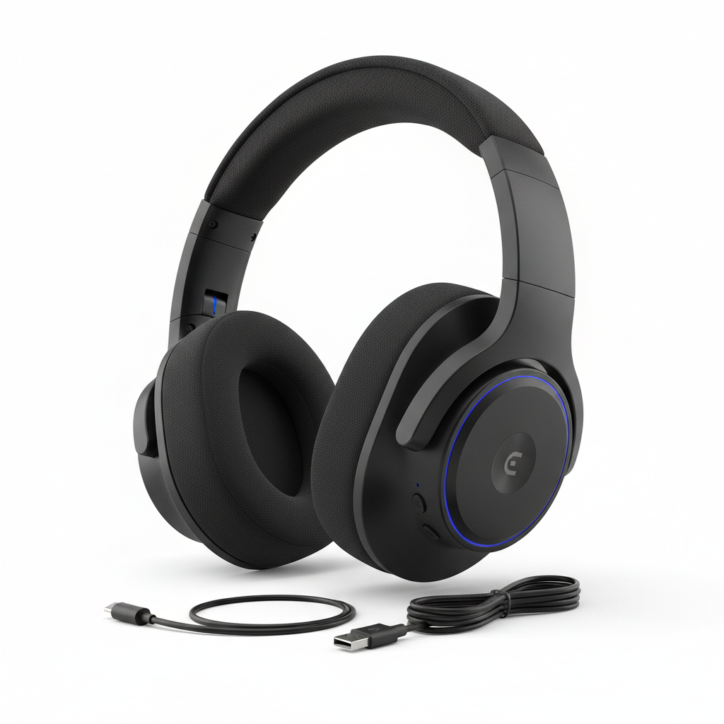 Ergonomic Wireless Headphones – Comfortable Over-Ear Bluetooth Headphones
