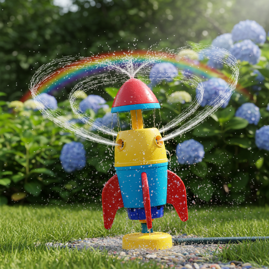 Raketen-Sprinkler – Fliegendes Wasserspielzeug für Kinder & Gartenspaß
