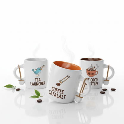 Slingshot Tasse – Lustige Katapult-Tasse für Tee, Kaffee & Heißgetränke