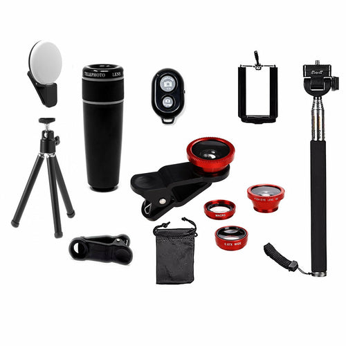 11-in-1 Smartphone Camera Lens Kit – Wide Angle, Macro & Fisheye Lenses for iPhone & Android