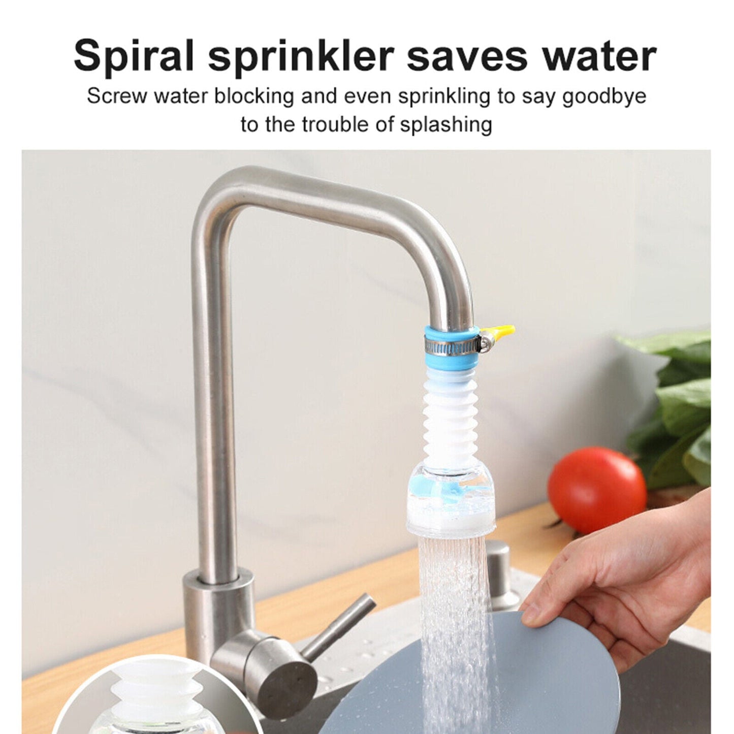 360° Kitchen Sink Faucet Extender – Swivel Tap Aerator with Water Saving Filter