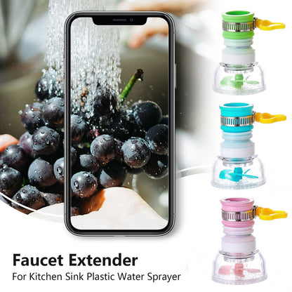 360° Kitchen Sink Faucet Extender – Swivel Tap Aerator with Water Saving Filter