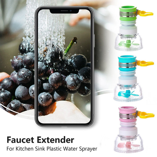 360° Kitchen Sink Faucet Extender – Swivel Tap Aerator with Water Saving Filter