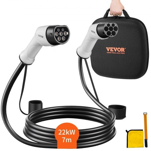 Type 2 EV Charging Cable – 32A 22kW 7-Metre Three Phase Electric Vehicle Charger