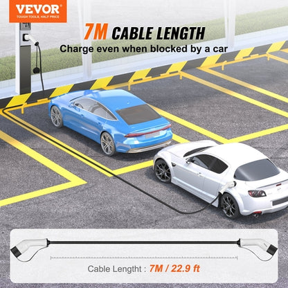 Type 2 EV Charging Cable – 32A 22kW 7-Metre Three Phase Electric Vehicle Charger